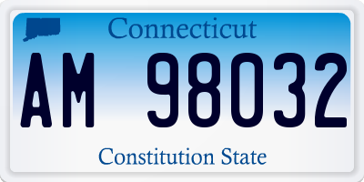 CT license plate AM98032
