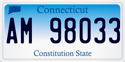CT license plate AM98033