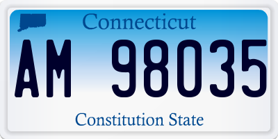 CT license plate AM98035