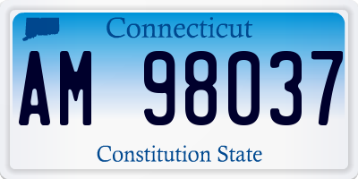 CT license plate AM98037