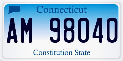 CT license plate AM98040