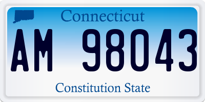 CT license plate AM98043
