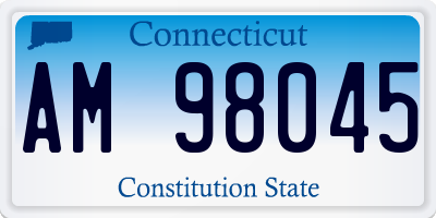 CT license plate AM98045