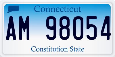 CT license plate AM98054