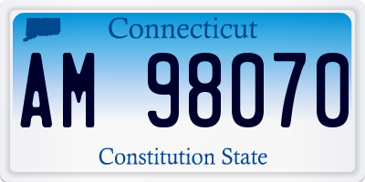 CT license plate AM98070