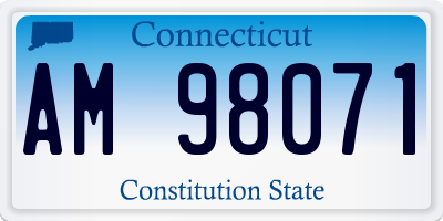 CT license plate AM98071
