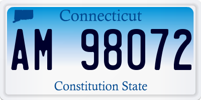 CT license plate AM98072