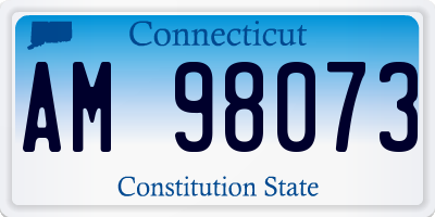 CT license plate AM98073
