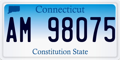 CT license plate AM98075