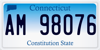 CT license plate AM98076