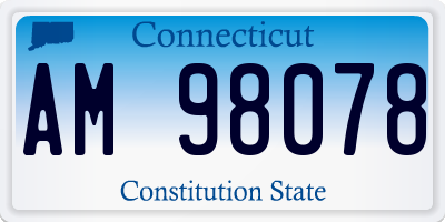CT license plate AM98078