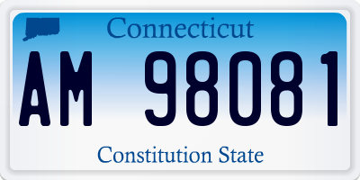 CT license plate AM98081