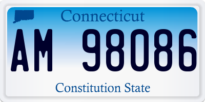 CT license plate AM98086