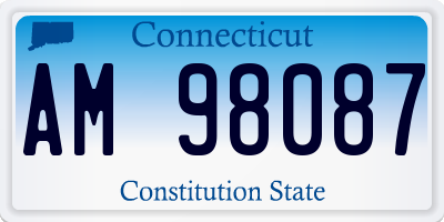 CT license plate AM98087