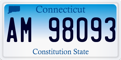 CT license plate AM98093