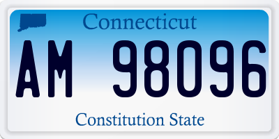 CT license plate AM98096