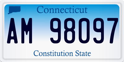 CT license plate AM98097