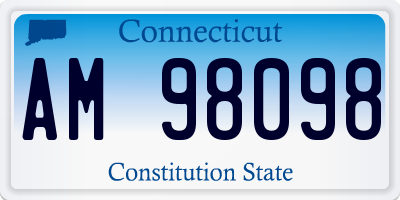 CT license plate AM98098