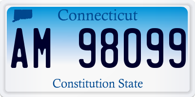 CT license plate AM98099