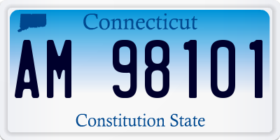 CT license plate AM98101