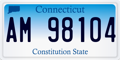 CT license plate AM98104