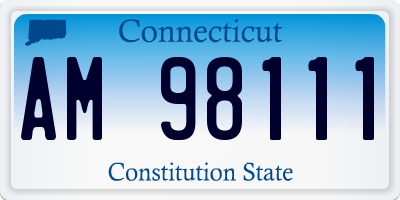 CT license plate AM98111