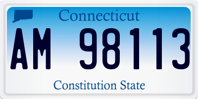 CT license plate AM98113