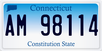 CT license plate AM98114