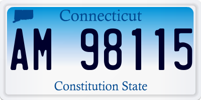 CT license plate AM98115
