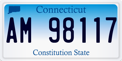 CT license plate AM98117