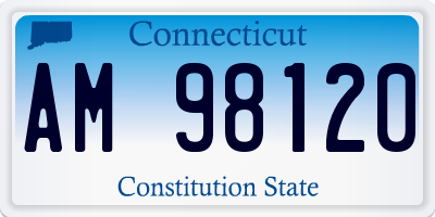 CT license plate AM98120