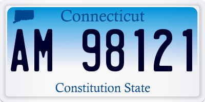 CT license plate AM98121