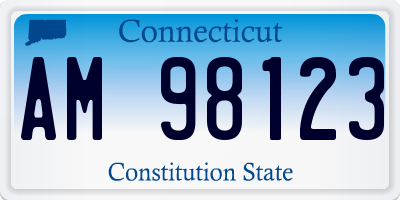 CT license plate AM98123