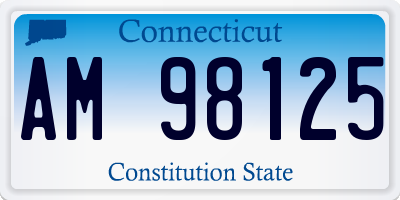 CT license plate AM98125