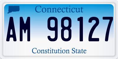 CT license plate AM98127