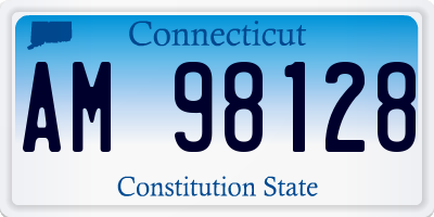 CT license plate AM98128