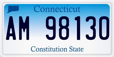 CT license plate AM98130