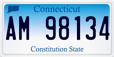 CT license plate AM98134