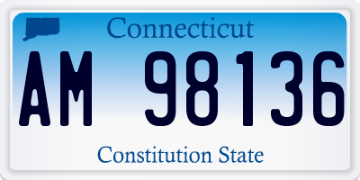 CT license plate AM98136