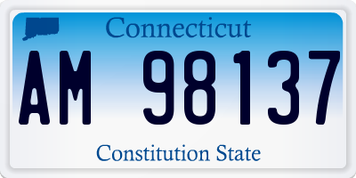 CT license plate AM98137