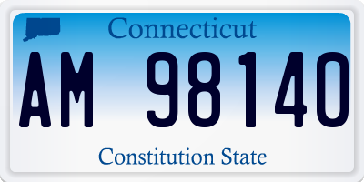 CT license plate AM98140