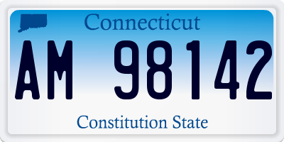 CT license plate AM98142
