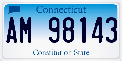 CT license plate AM98143