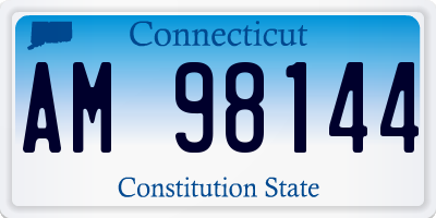 CT license plate AM98144
