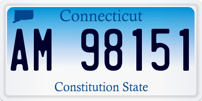 CT license plate AM98151