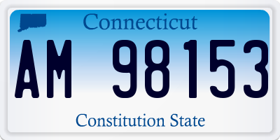 CT license plate AM98153