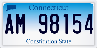 CT license plate AM98154