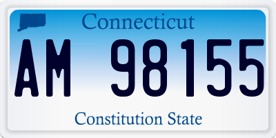 CT license plate AM98155