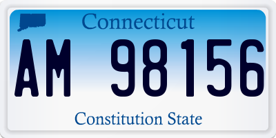 CT license plate AM98156