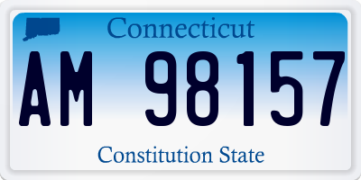 CT license plate AM98157